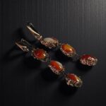 Серьги с сердоликом — изображение 3
