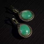 Серьги с хризопразом — изображение 2