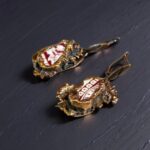 Серьги из фрагмента винтажного фарфора — изображение 4