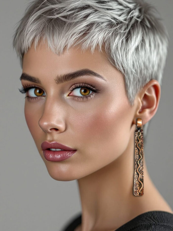 Серьги из меди Золотистые меандры — изображение 5