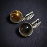 Серьги с тигровым глазом Медовый закат — изображение 4