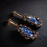 Серьги осколки фарфора Синий фарфоровый шепот — изображение 3