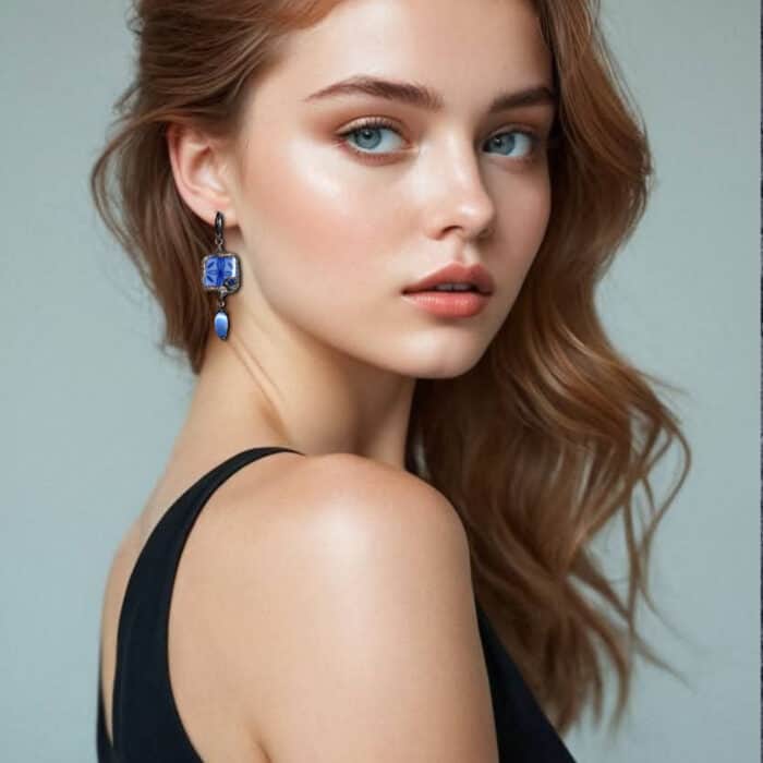 Серьги из осколков фарфора — изображение 5
