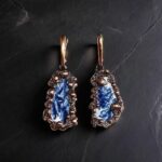 Серьги ручной работы из фарфора, апсайклинг, бижутерия как натуральный камень