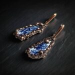 Серьги осколки фарфора Синий фарфоровый шепот — изображение 4