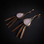 Серьги с розовым кварцем — изображение 3