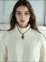 Подвеска с клубничным кварцем Сладкая роза — изображение 5
