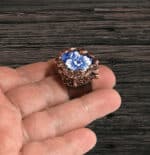 Кольцо из фрагмента винтажного фарфора Синяя рапсодия — изображение 5