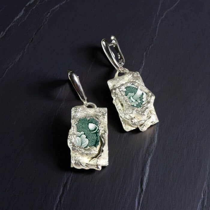 Серьги из винтажного фарфора — изображение 3