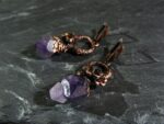 Серьги с натуральным аметистом Лунный осколок — изображение 3