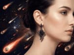 Серьги с метеоритным тектитом Корни тьмы — изображение 5