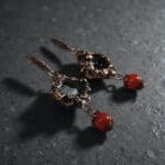 Серьги с зеркалом и сердоликом Зеркальный страж — изображение 3