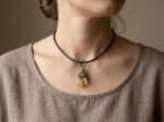 Подвеска с кристаллом цитрина Желтый кристалл — изображение 5