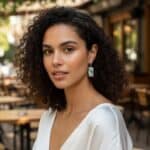 Серьги из винтажного фарфора — изображение 5