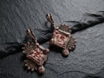 Серьги из осколка винтажного фарфора — изображение 2